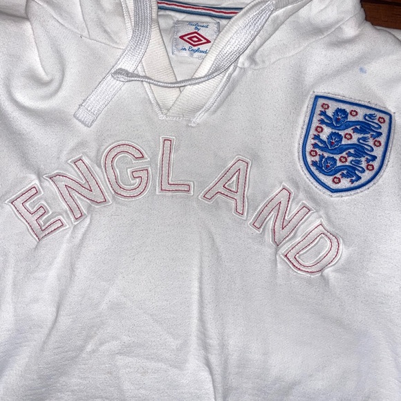 England National Football Team White Hoodie - Picture 7 of 10